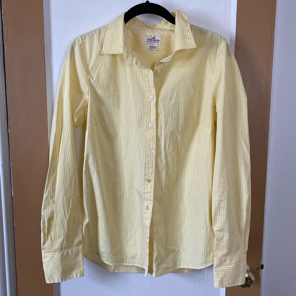 Yellow and white J. Crew button-down